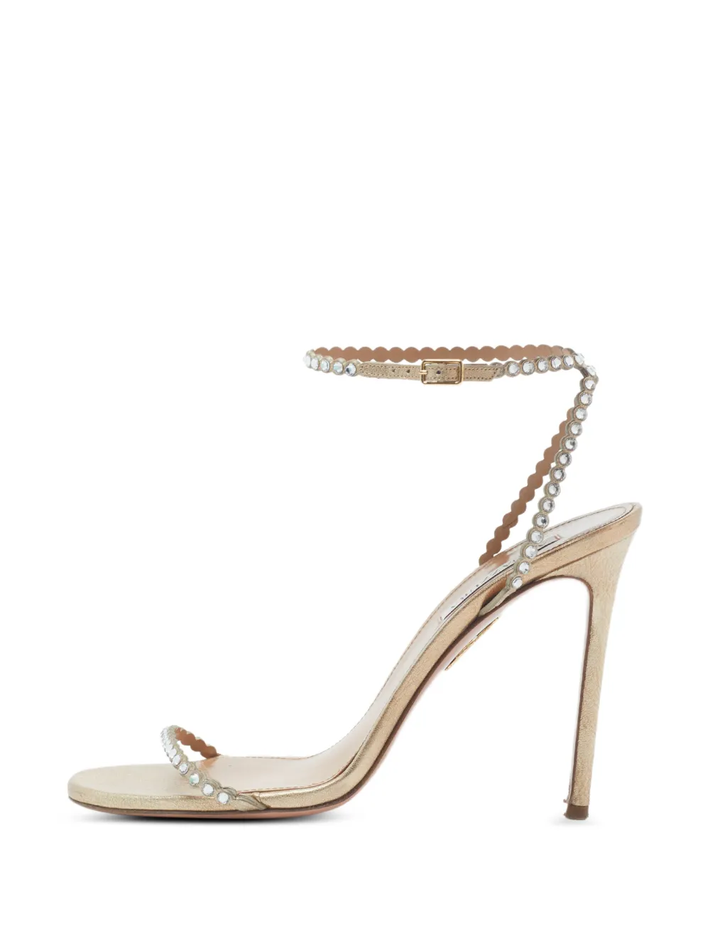 Aquazzura Tequila crystal-embellished sandals - Oro