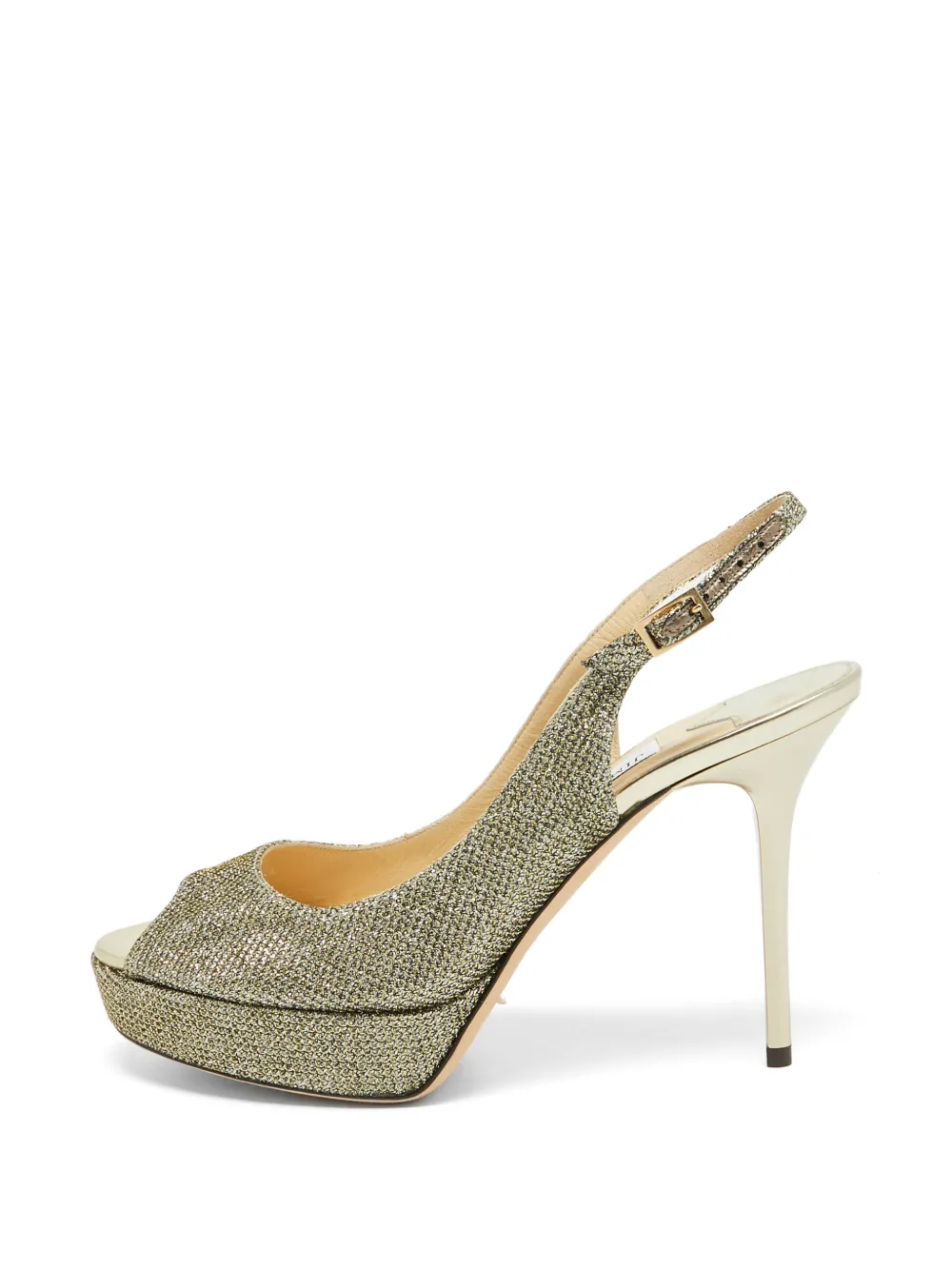 Jimmy Choo Pre-Owned Verity peep-toe sandals - Gold