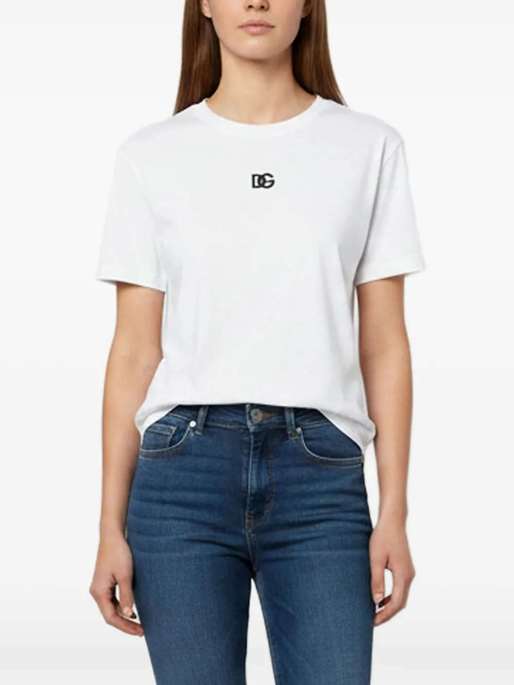 Dolce & Gabbana Pre-Owned T-shirt con logo ricamato - Bianco