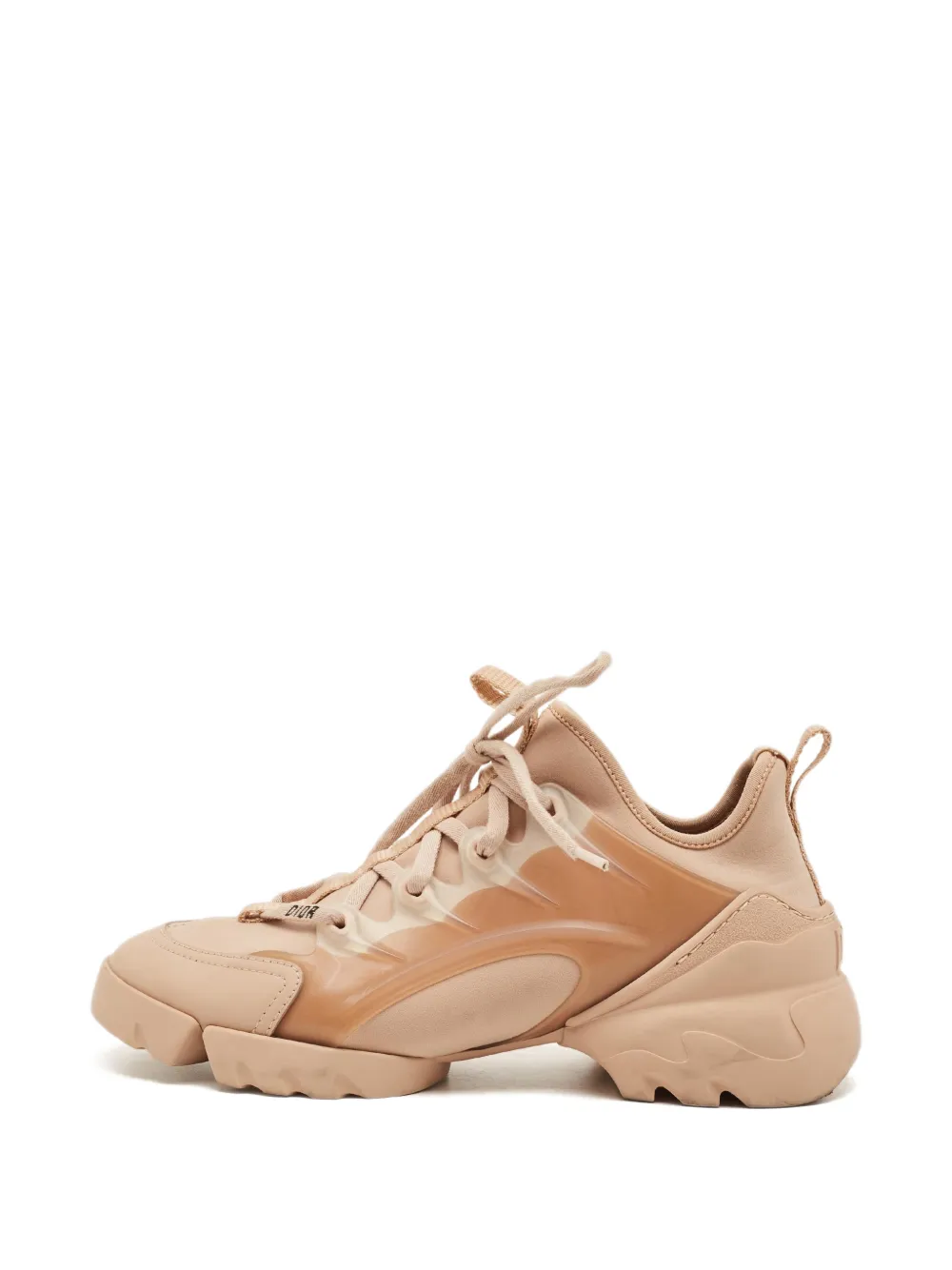 Christian Dior Pre-Owned D-Connect panelled sneakers - Nude