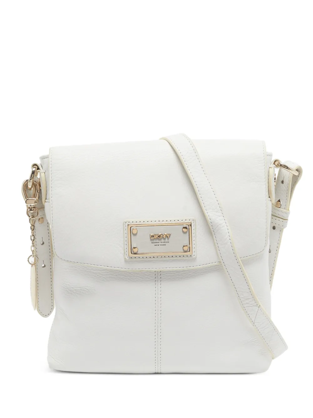 DKNY Borsa a tracolla con applicazione - Bianco