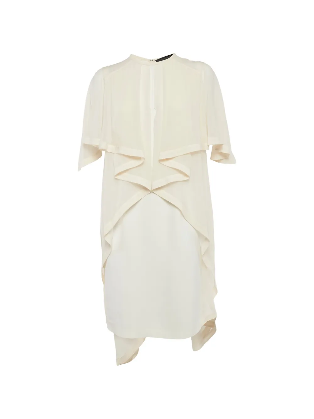 Elie Saab ruffled draped midi dress - Toni neutri