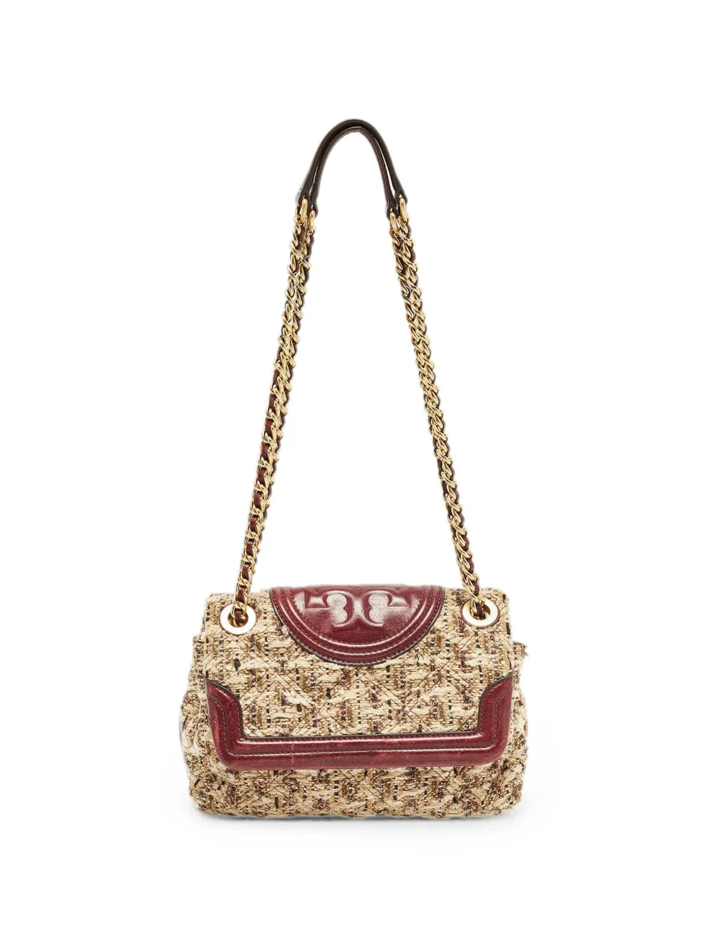 Tory Burch Borsa a spalla Fleming piccola - Toni neutri