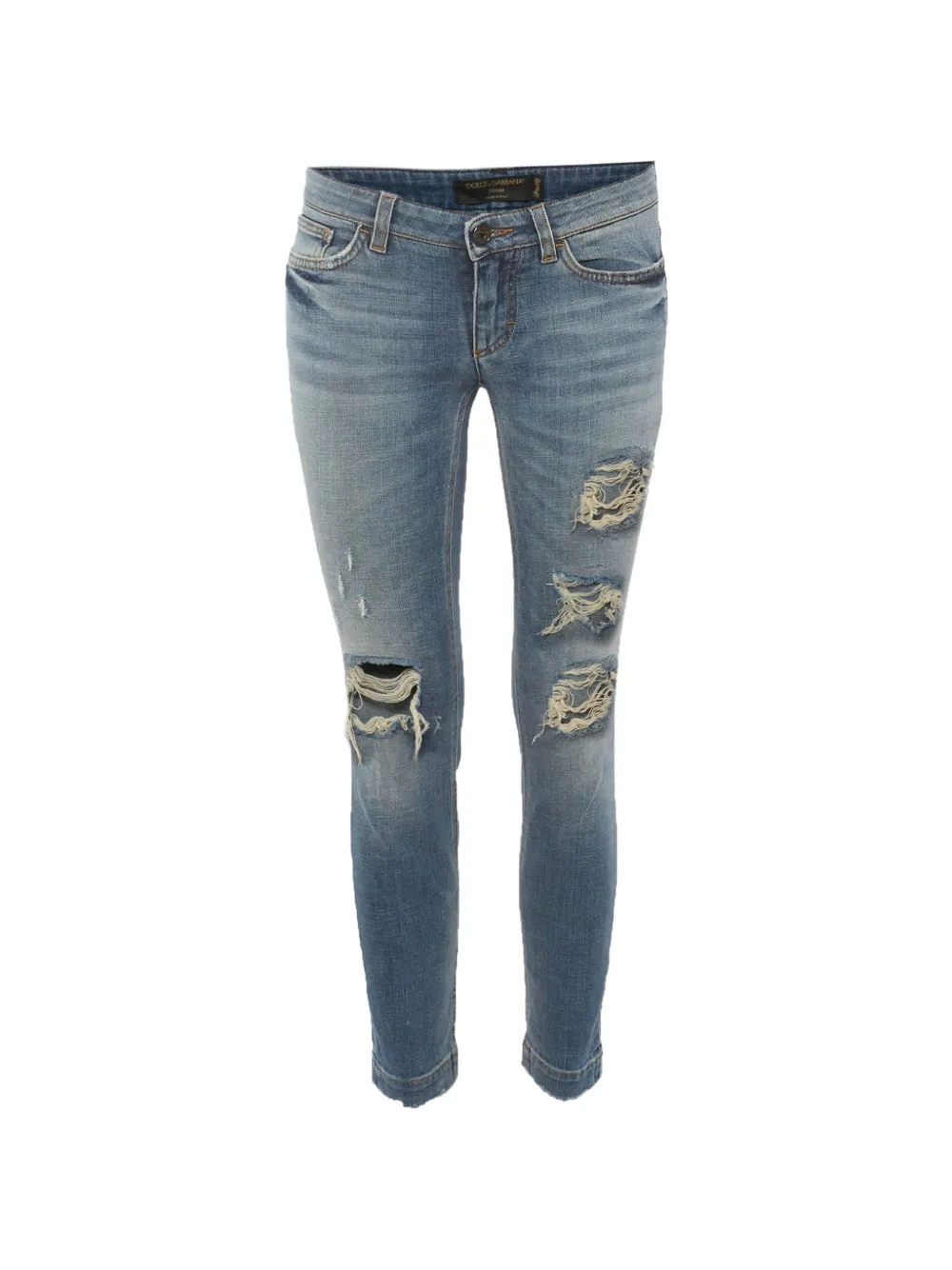 Dolce & Gabbana Pre-Owned distressed ripped jeans - Blu