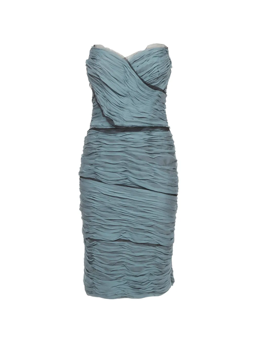 Dolce & Gabbana Pre-Owned ruched strapless midi dress - Blu