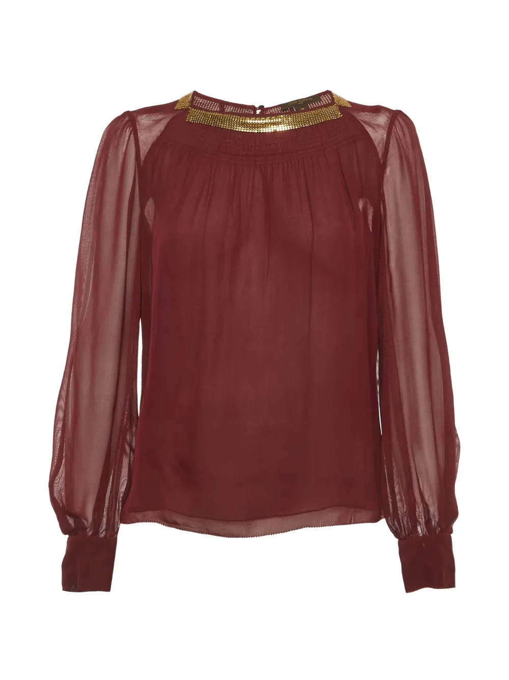 Louis Vuitton Pre-Owned sheer embellished blouse - Rosso