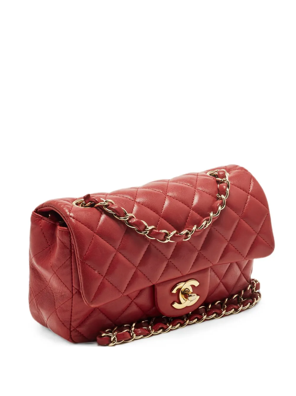 CHANEL Pre-Owned 2016-2017 mini Flap shoulder bag - Rosso