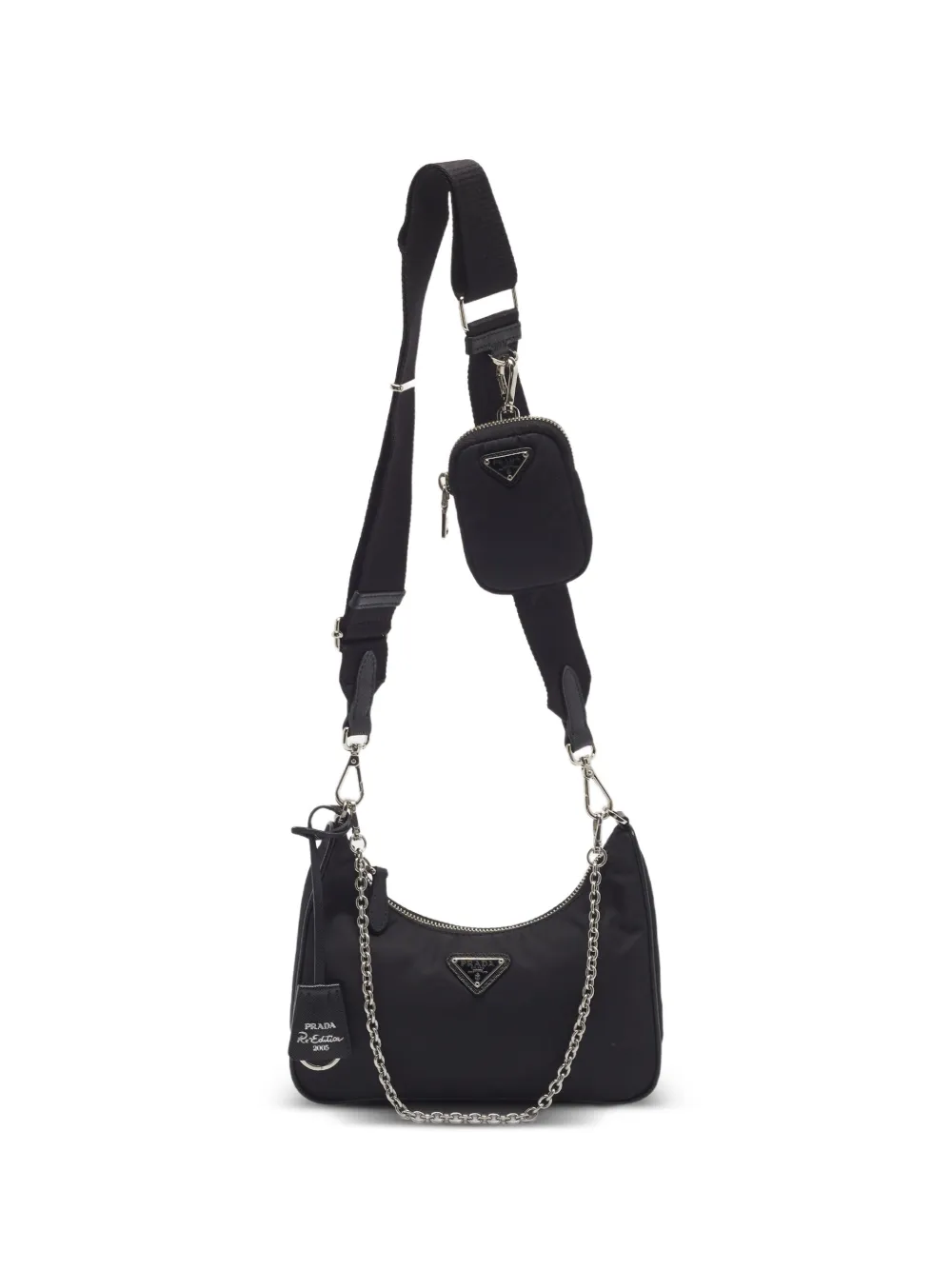 Prada Pre-Owned 2000s Re-Edition 2005 chain shoulder bag - Nero