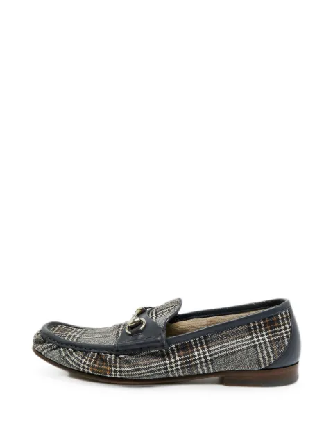 Gucci Pre-Owned Horsebit check loafers