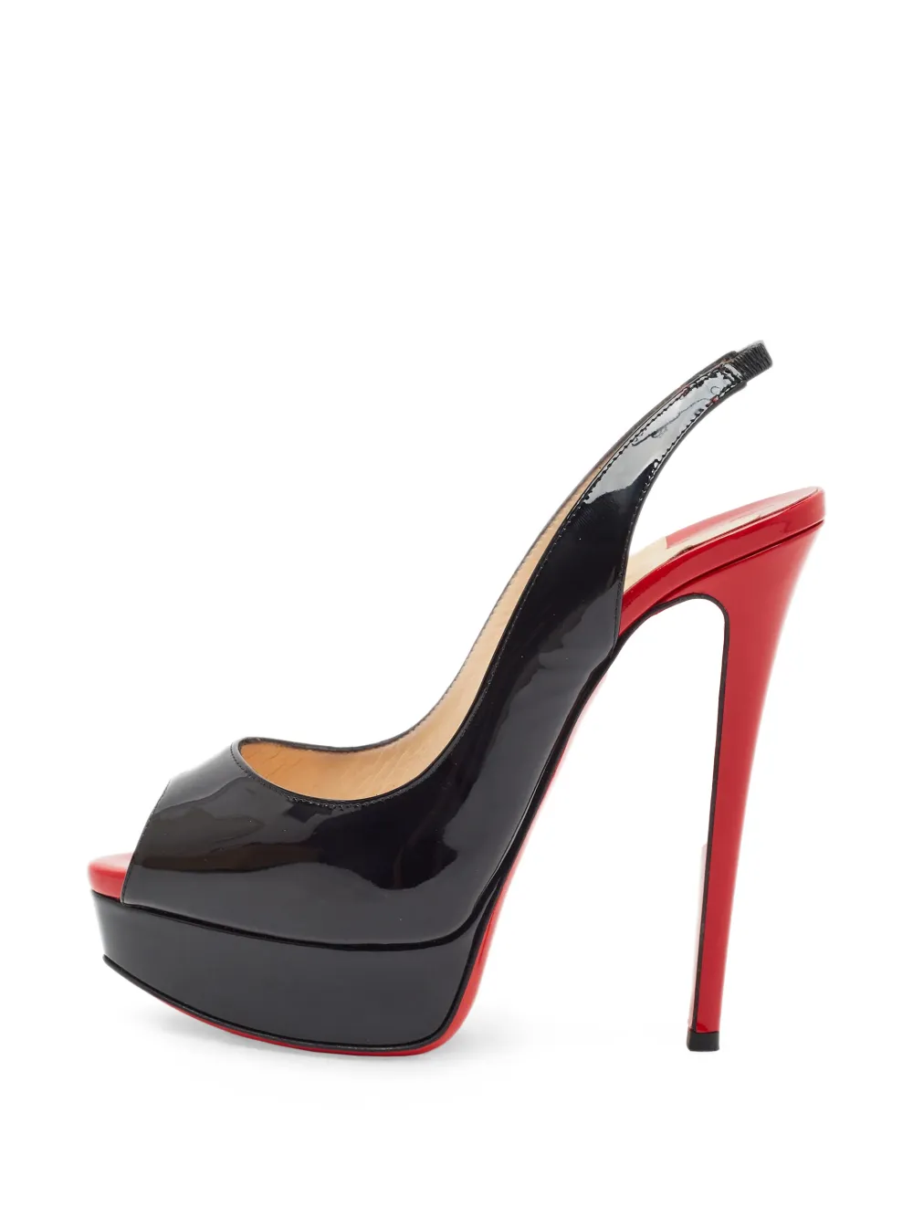Christian Louboutin Pre-Owned Lady Peep slingback sandals - Schwarz