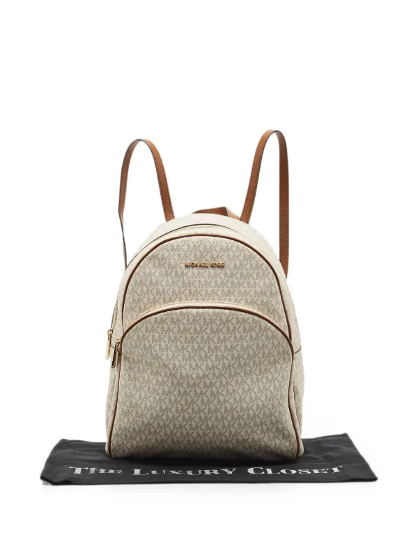 Michael Kors Vintage Large Abbey monogram-print Backpack  display picture 2