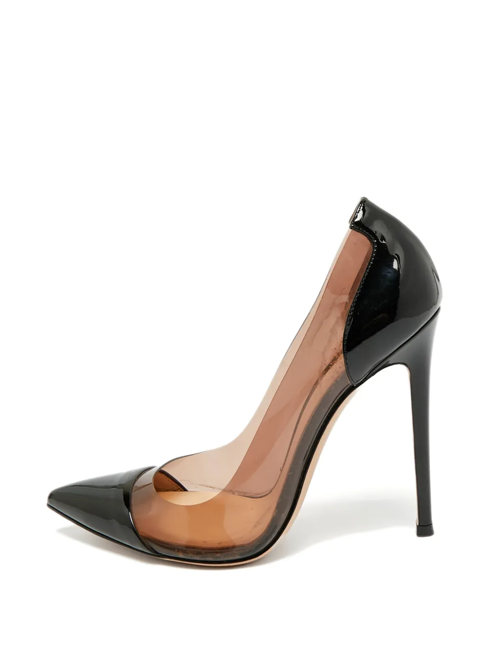 Gianvito Rossi Plexi patent-leather pumps - White