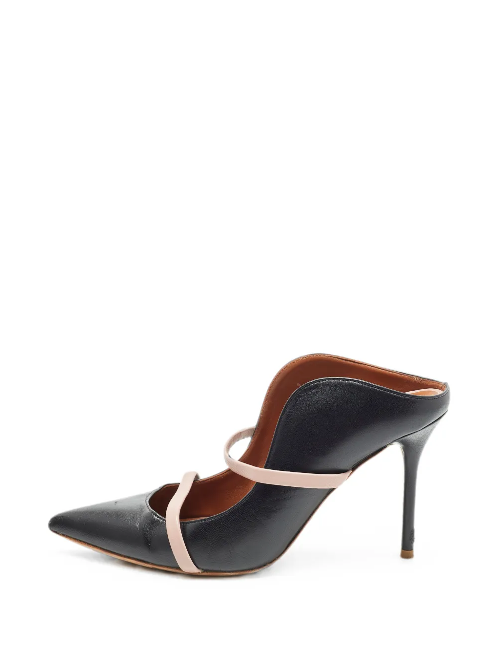Pre-owned Malone Souliers Maureen Strap Mules In Black