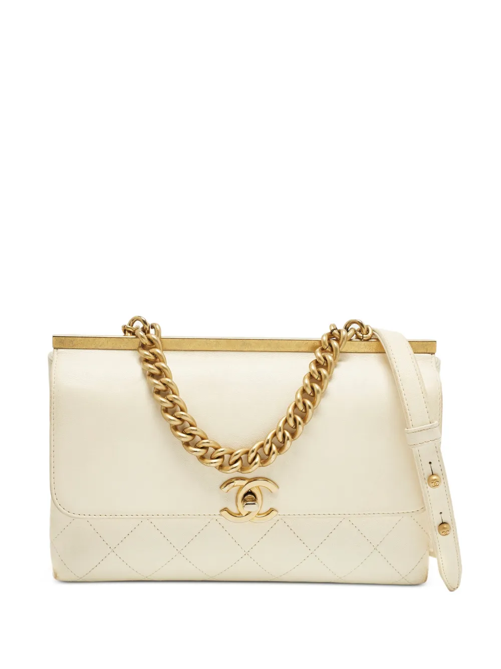 CHANEL Pre-Owned 2018 Coco Luxe quilted flap bag - Neutrals