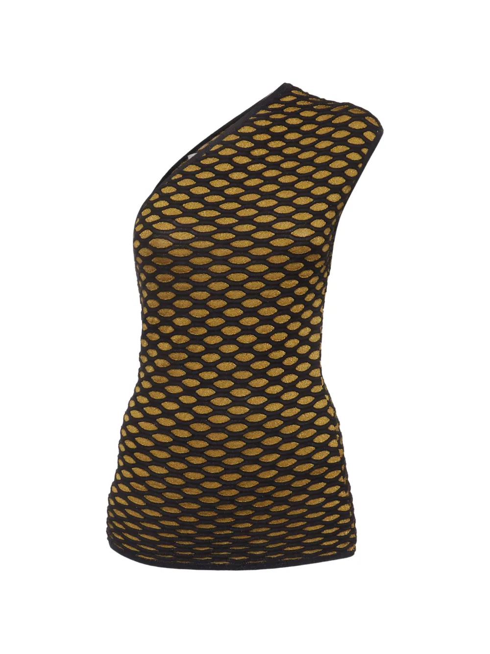 Missoni Pre-Owned jacquard knit one-shoulder blouse - Oro