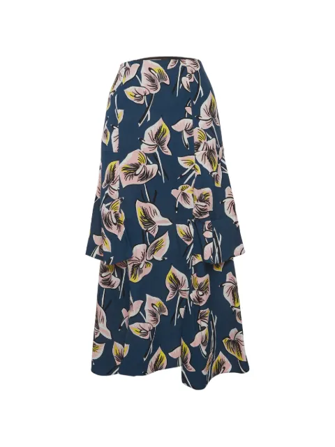 Marni Pre-Owned falda larga con estampado floral
