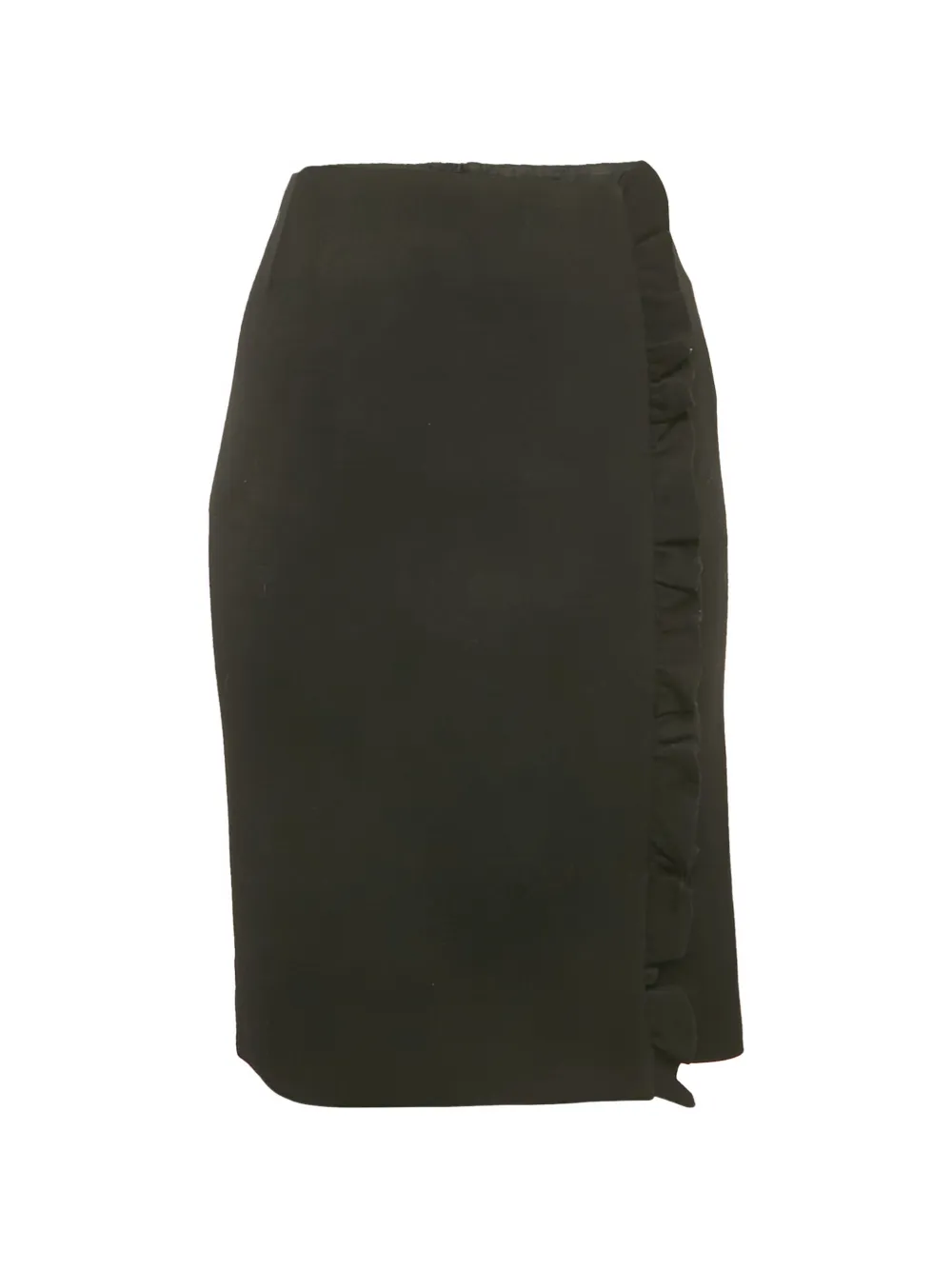 Louis Vuitton Pre-Owned Gonna midi con ruches - Nero