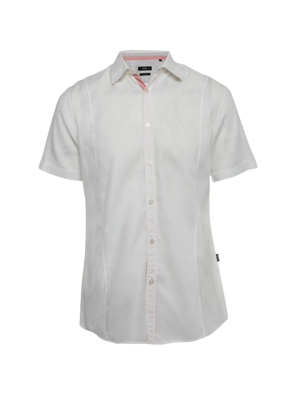 BOSS slim-fit short-sleeve shirt - Nude