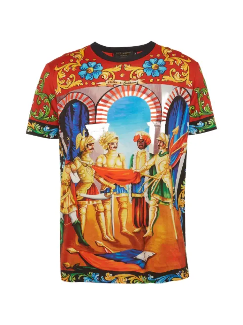 Dolce & Gabbana Pre-Owned medieval knight print T-shirt