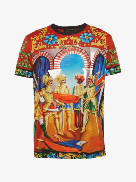 Dolce & Gabbana Pre-Owned medieval knight print T-shirt
