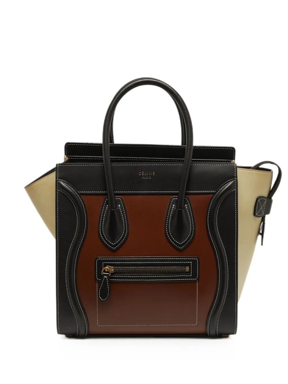 Celine Pre-Owned 2016 micro Luggage tote bag - Marrone