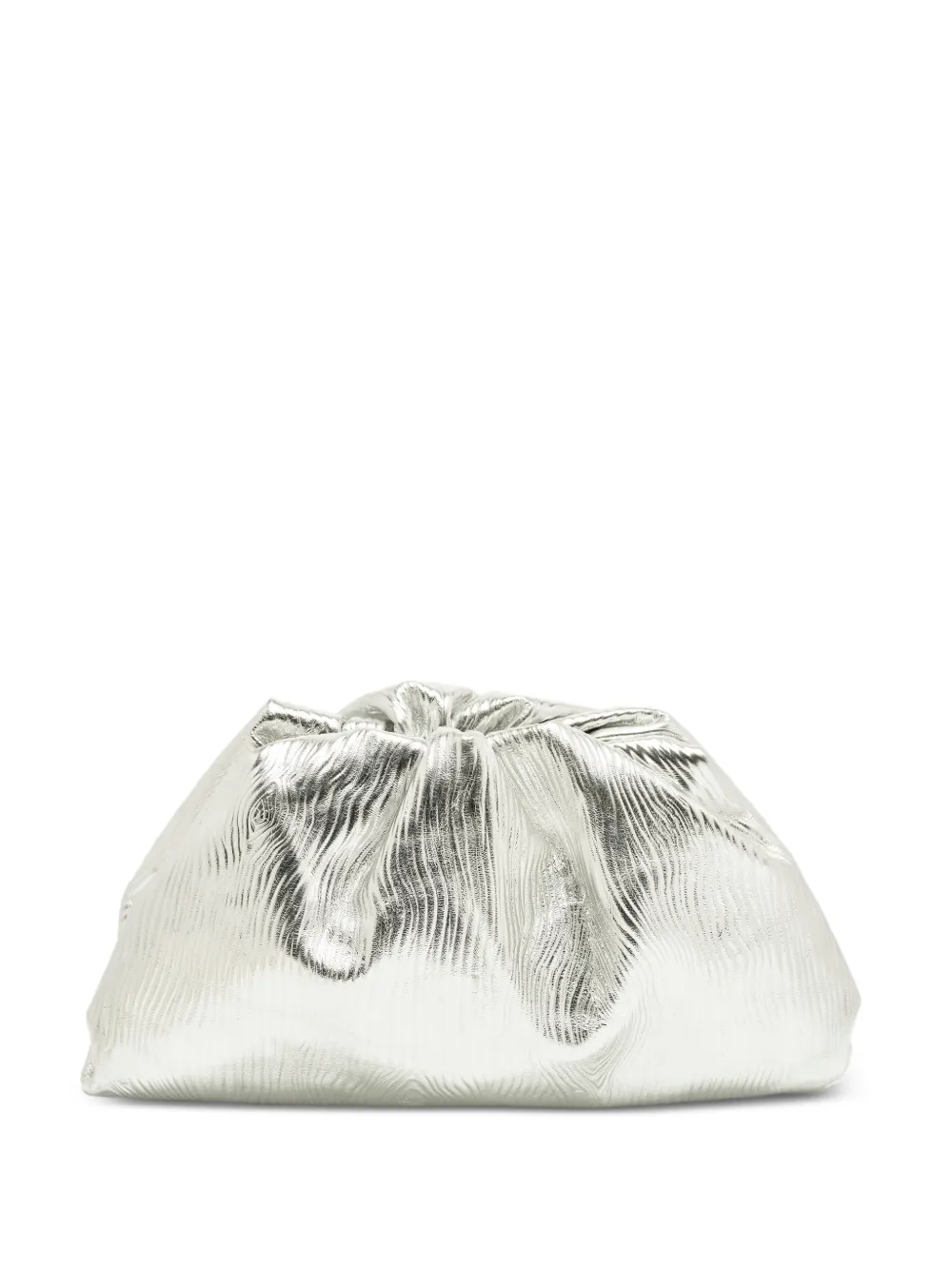 Bottega Veneta Pre-Owned The Pouch embossed clutch bag - Argento