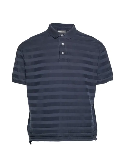 Emporio Armani Pre-Owned playera tipo polo tejida con motivo de rayas