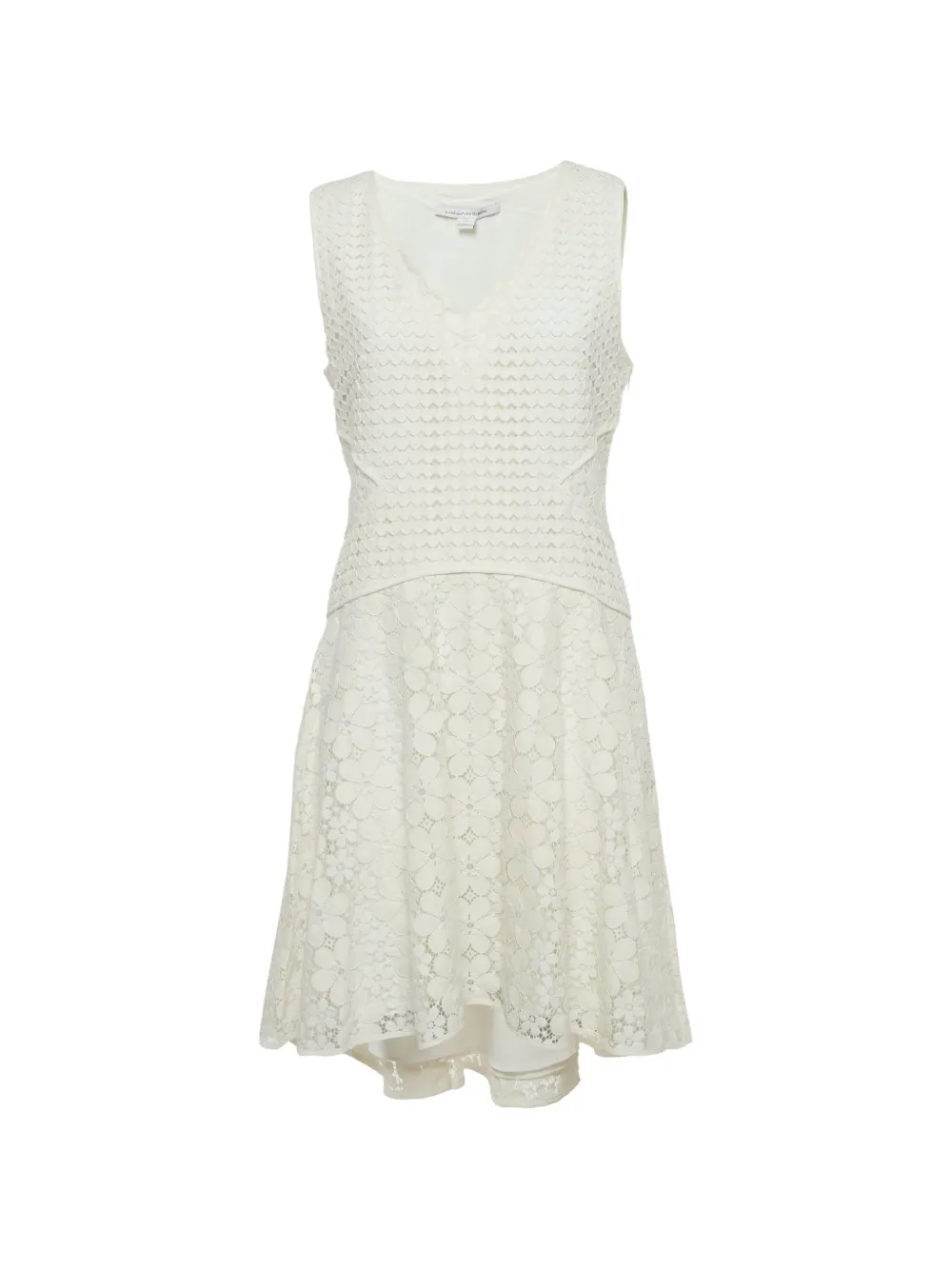 DVF Diane von Furstenberg sleeveless lace mini dress - Nude