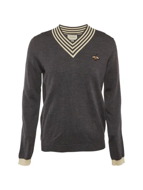 Gucci Pre-Owned suéter con aplique Bee