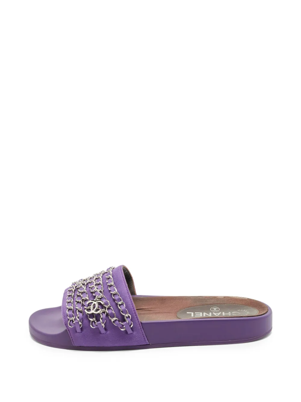 CHANEL Pre-Owned Tropiconic chain-link slides - Viola