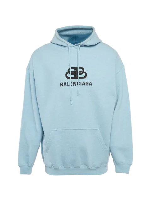 Balenciaga Pre-Owned logo-print long-sleeve hoodie