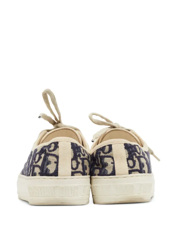 Dior ウイングチップ レザーシューズ　26cm チョコレート Christian Dior Pre-Owned Walk'n'Dior low-top Sneakers | Blue