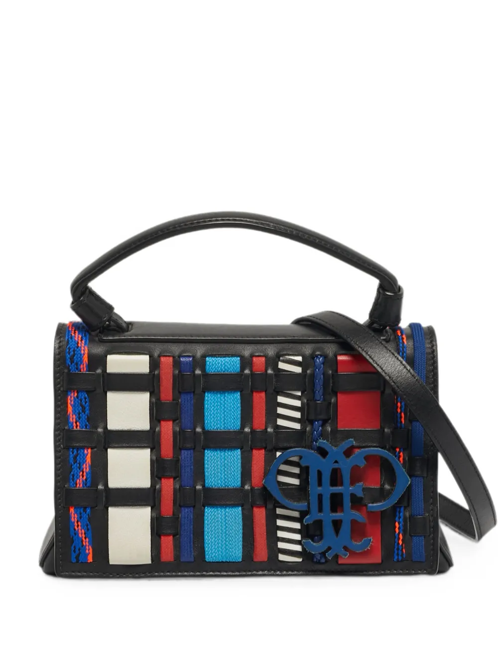 PUCCI Pre-Owned woven-panel cross-body bag - Schwarz