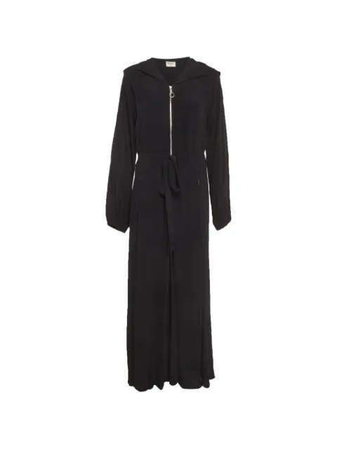 424 zipped hooded maxi dress