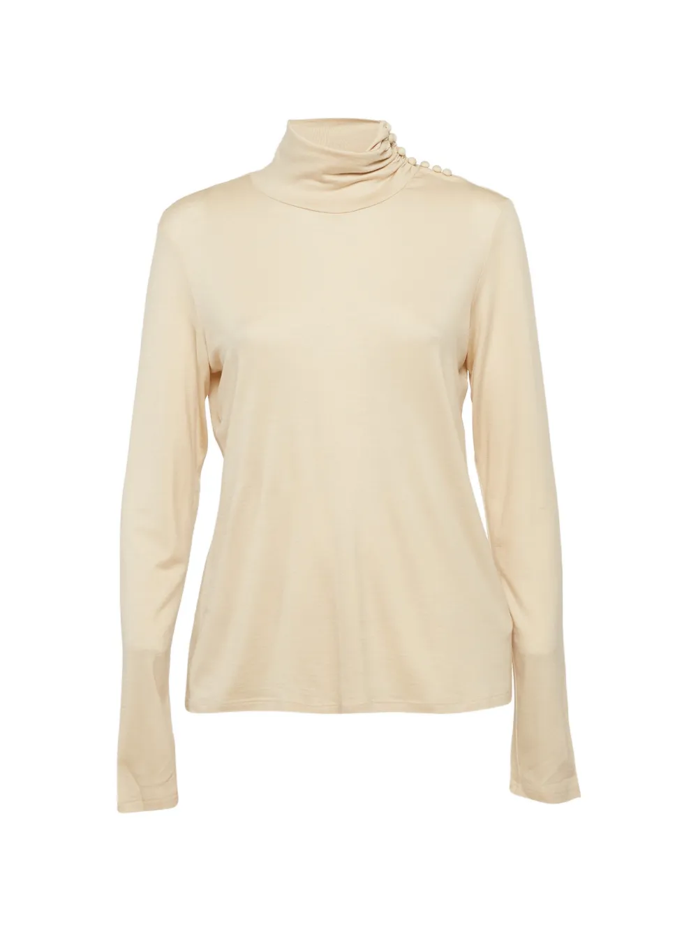 Max Mara button-detail turtleneck top - Toni neutri