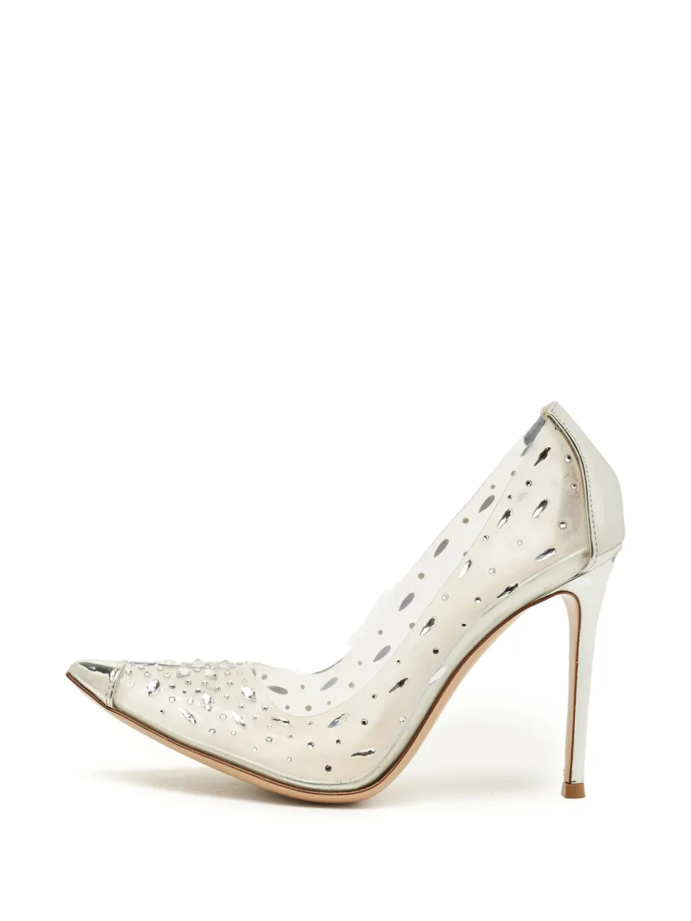 Gianvito Rossi Halley crystal-embellished pumps - Bianco