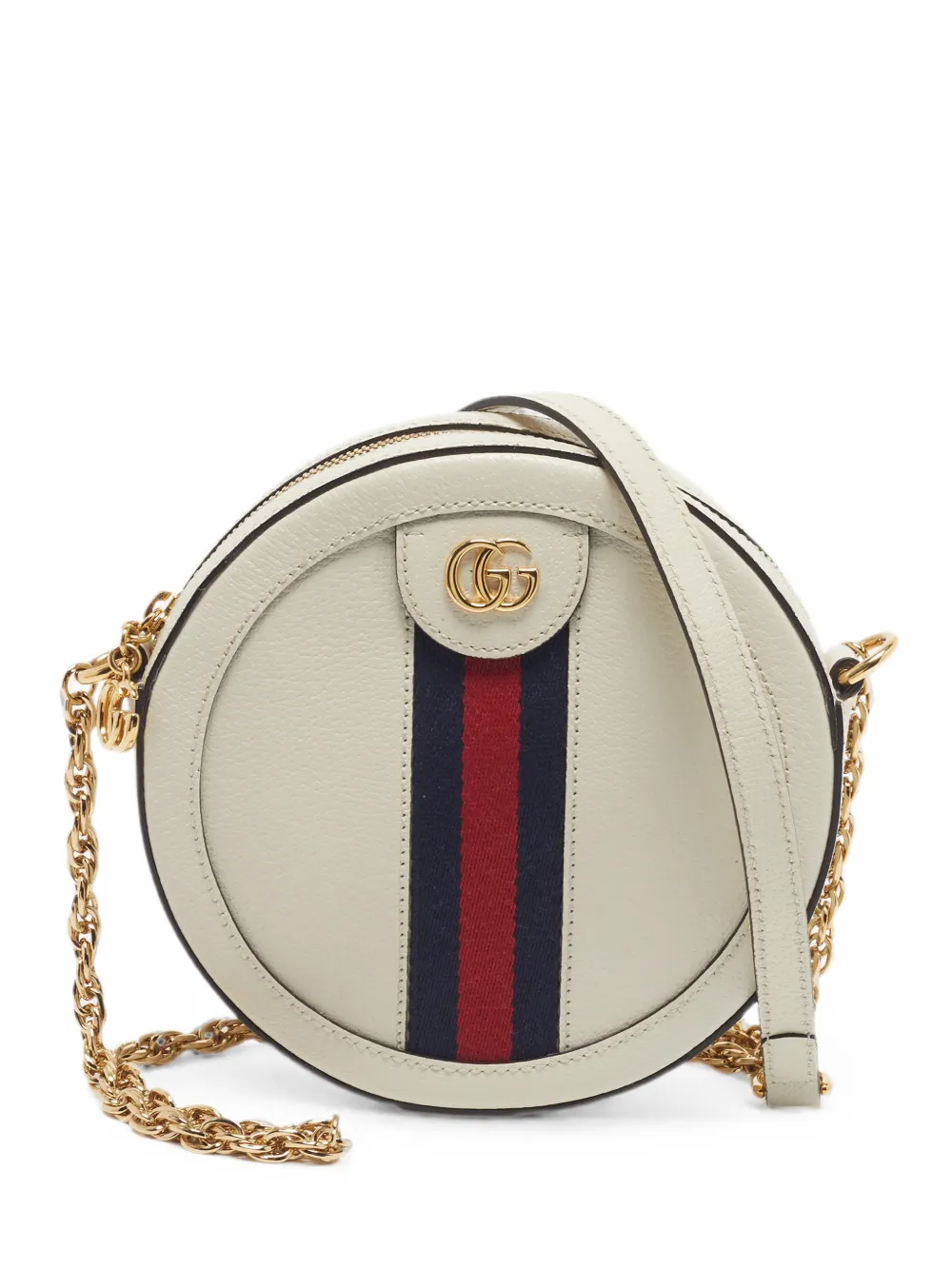 Gucci Pre-Owned Ophidia round-shape leather shoulder bag - Toni neutri
