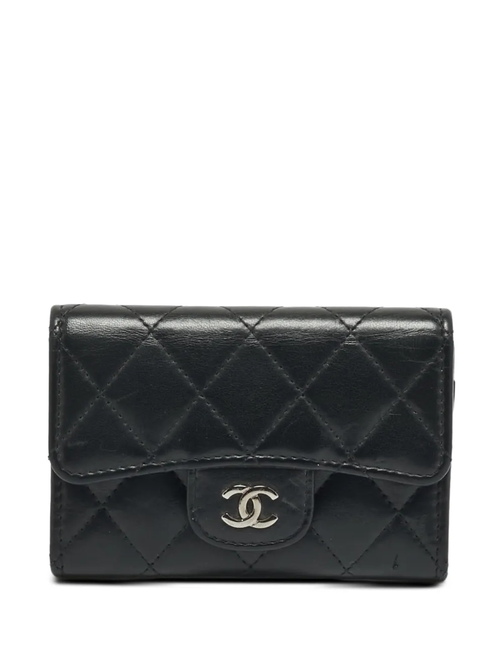 CHANEL Pre-Owned 2018 Classic Flap diamond-quilted wallet - Nero