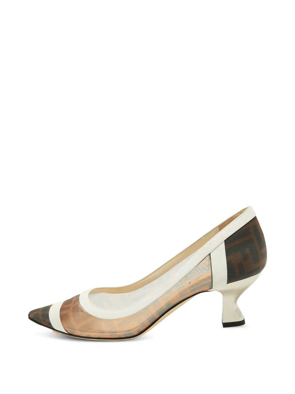 Fendi Pre-Owned Colibri Zucca mesh pumps - Bianco