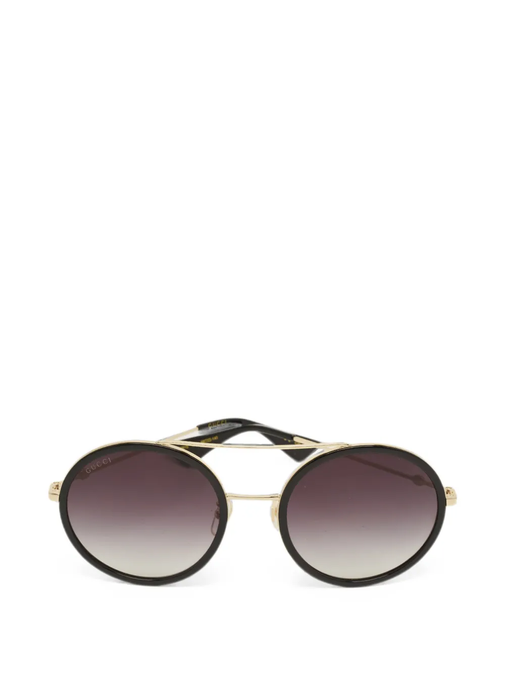 Gucci Pre-Owned round-frame sunglasses - Nero