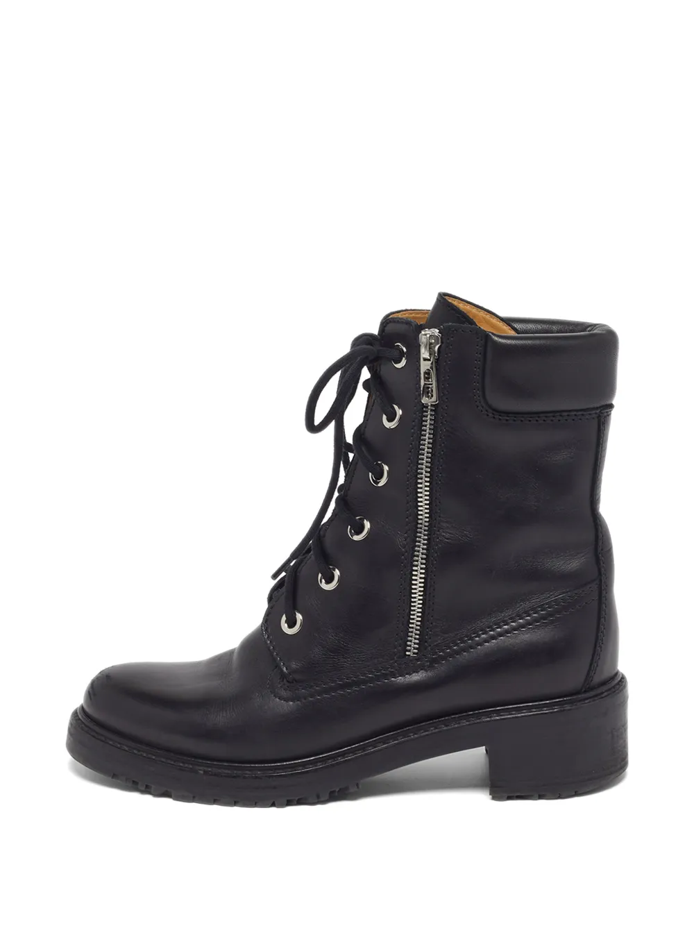 Hermès Pre-Owned Veo lace-up combat boots - Nero