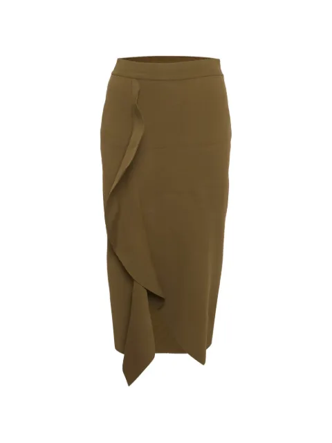 Alexander McQueen Pre-Owned asymmetric ruffle midi skirt
