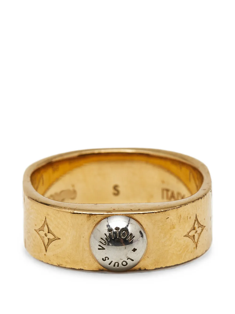 Louis Vuitton Pre-Owned Nanogram engraved ring - Oro