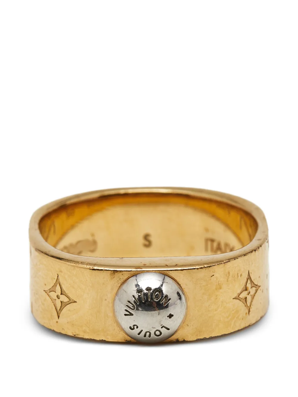 Louis Vuitton Pre-Owned Nanogram engraved ring - Oro