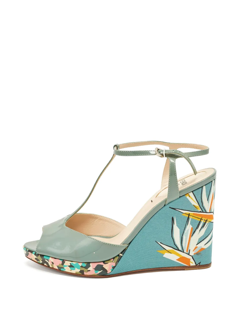 Fendi Pre-Owned blue wedge sandals