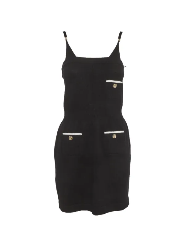 chanel black knit dress Pre-Owned Strappy | Farfetch