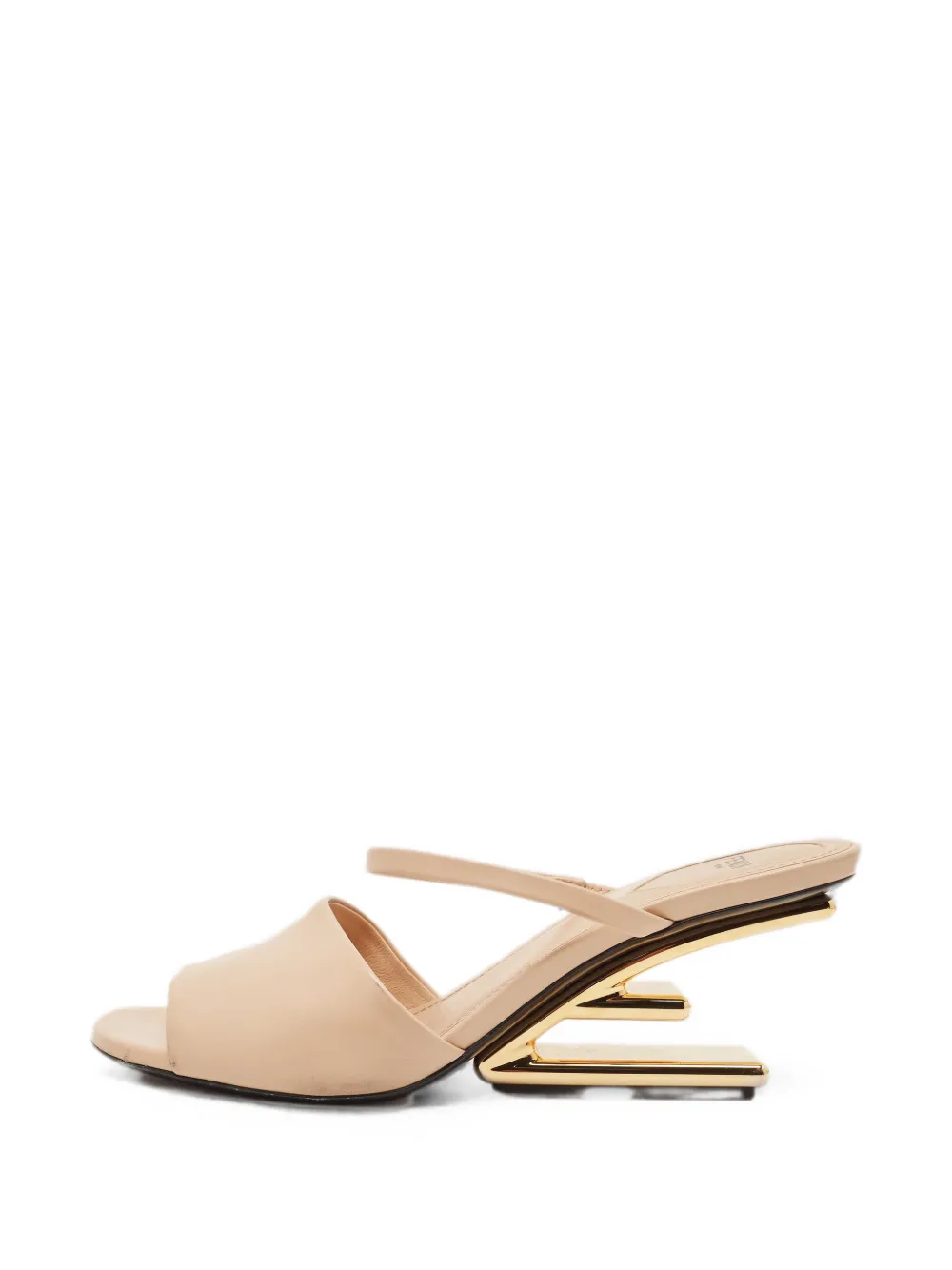 Pre-owned Fendi First Wedge Sandals In Neutral