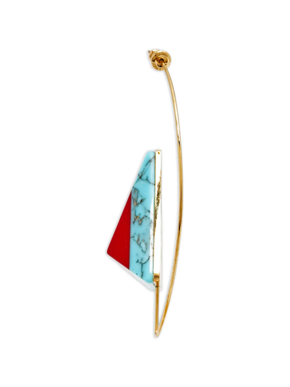 Fendi Pre-Owned Rainbow Pyramid resin earring - Oro