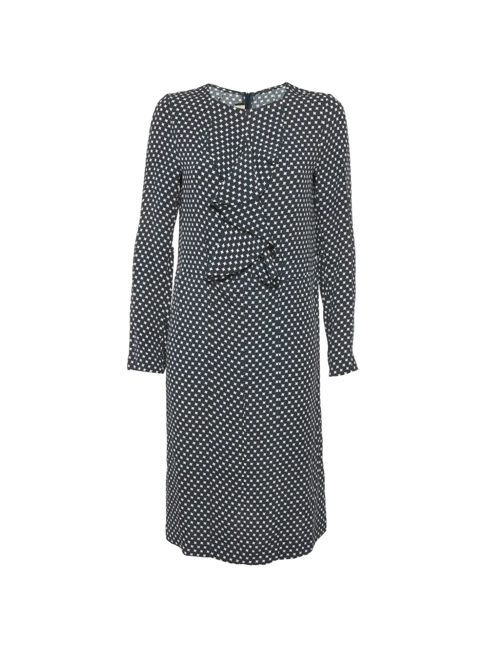 Marni Pre-Owned 2013 ruffled printed midi dress - Blu