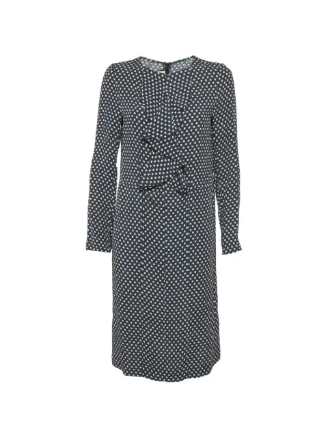 Marni Pre-Owned 2013 ruffled printed midi dress